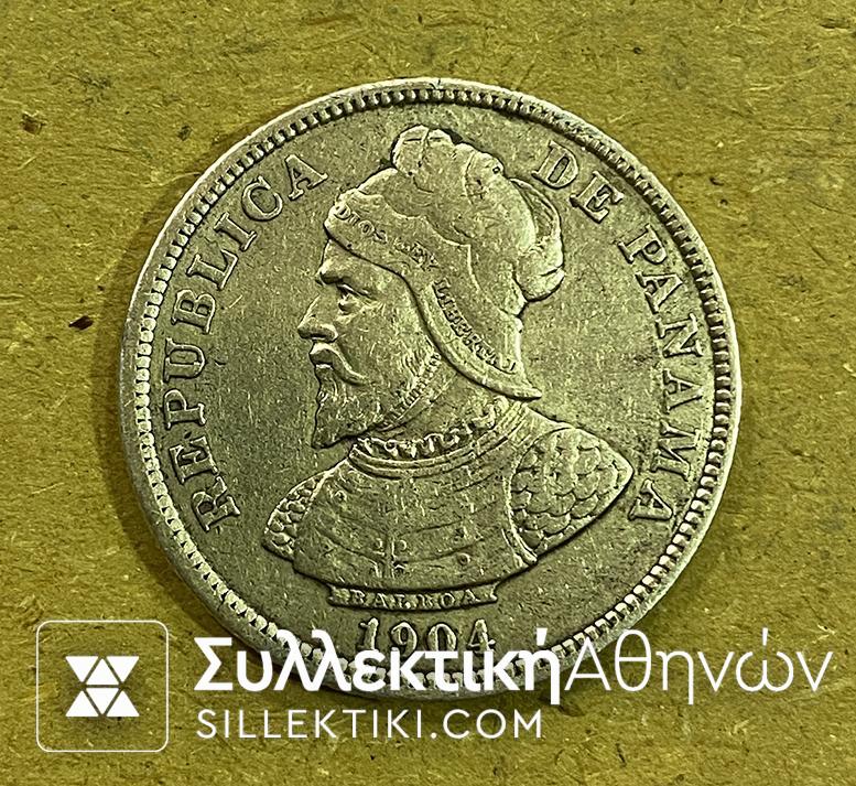 PANAMA 15 Centisimo 1904 VF/XF